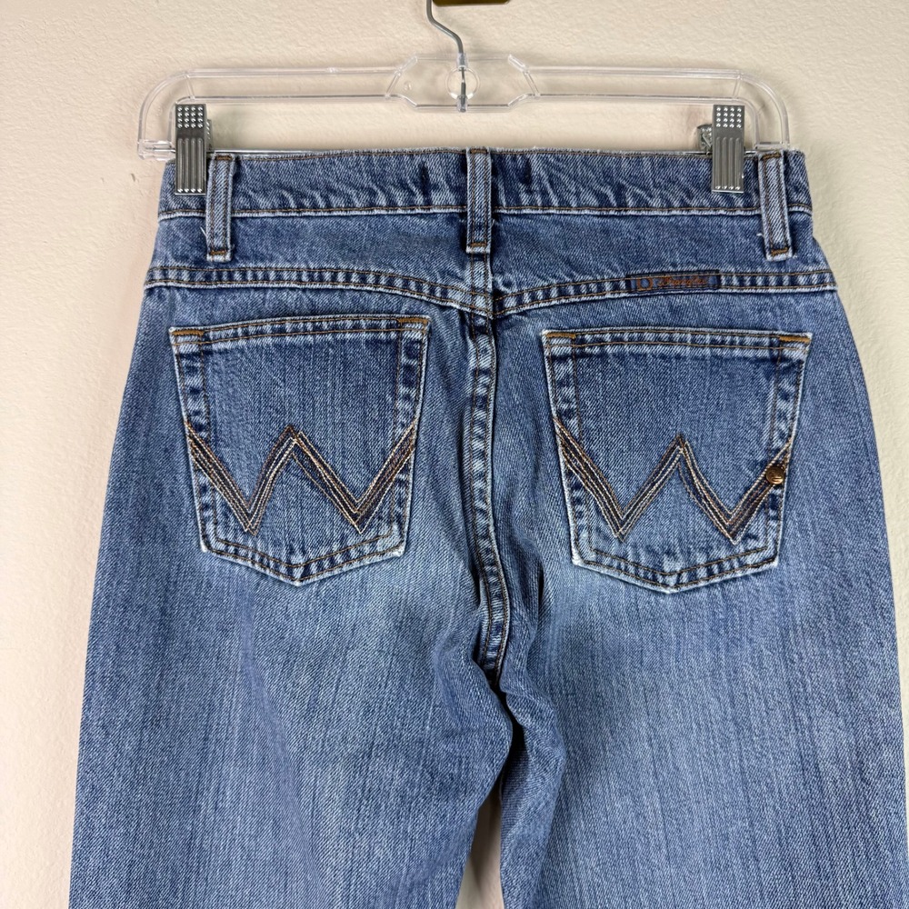 Wrangler Jeans Womens 0x36 Cash Cowgirl Cut Straight Leg Blue Denim Western - Picture 7 of 9